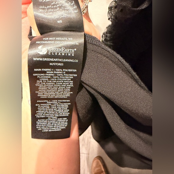 self-portrait Crepe Dot Mesh Sleeved Midi Dress Black Ruffle Polka Dot XL - Picture 11 of 12